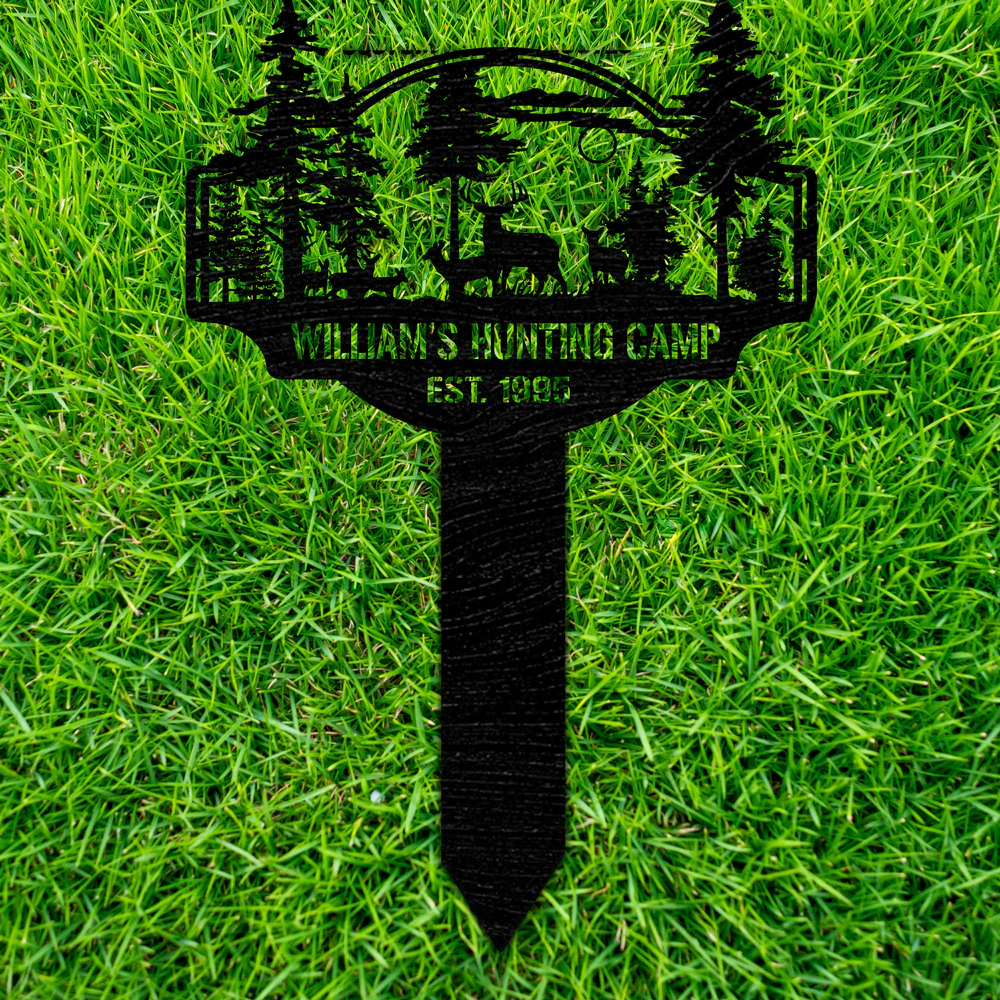Custom Name Deer Forest Personalized Garden Stake HA75 920030 - Image 3