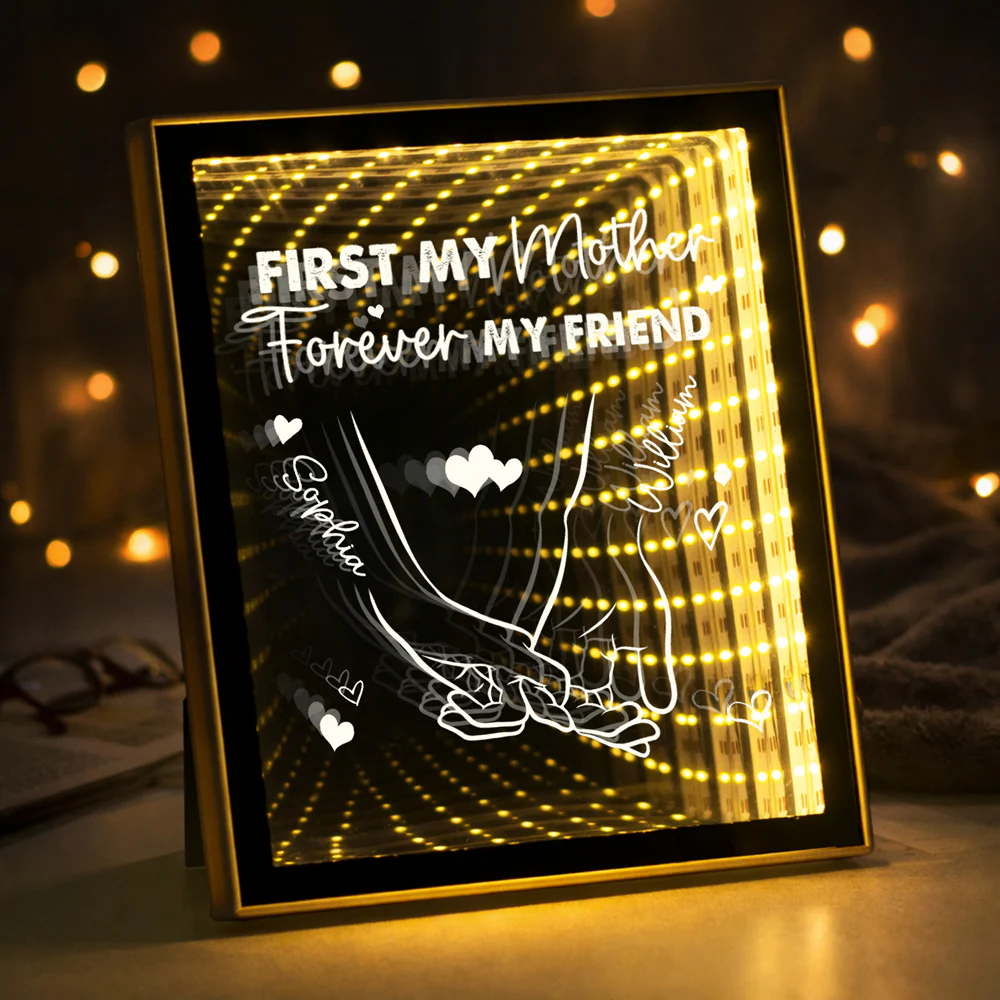 Custom Name First My Daughter Forever My Friend Infinity Mirror Light Box Personalized Mother's Day Gift HO82 901930 - Image 2