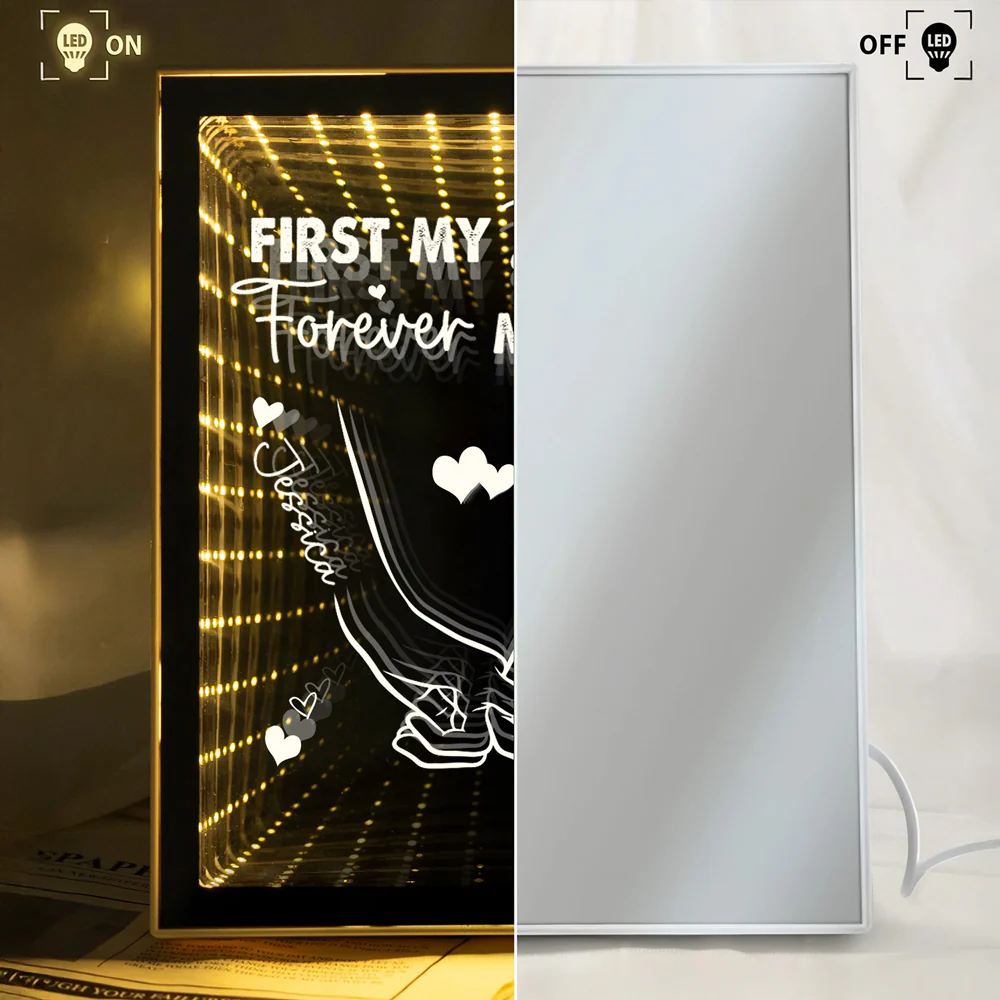 Custom Name First My Daughter Forever My Friend Infinity Mirror Light Box Personalized Mother's Day Gift HO82 901930 - Image 4