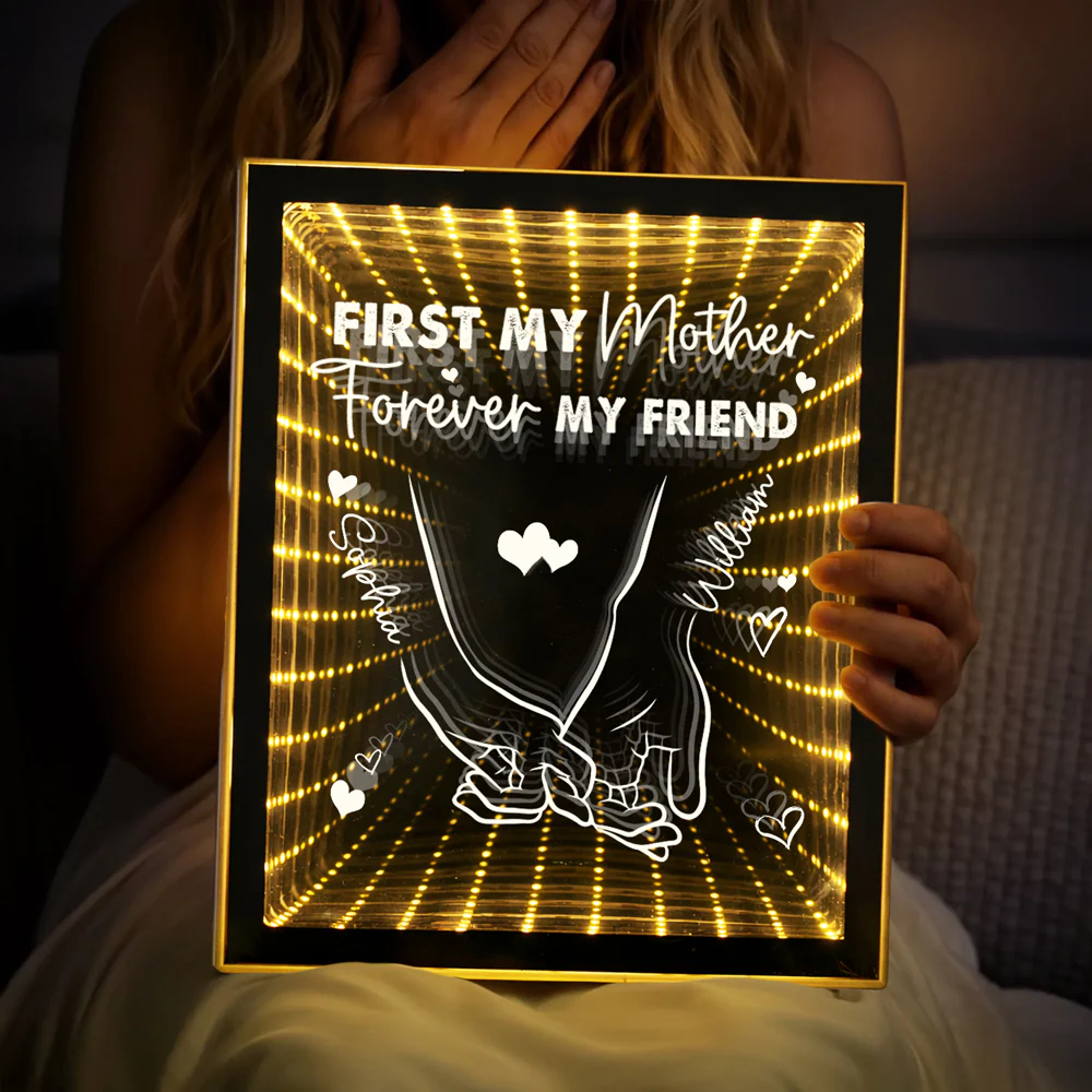 Custom Name First My Daughter Forever My Friend Infinity Mirror Light Box Personalized Mother's Day Gift HO82 901930 - Image 5
