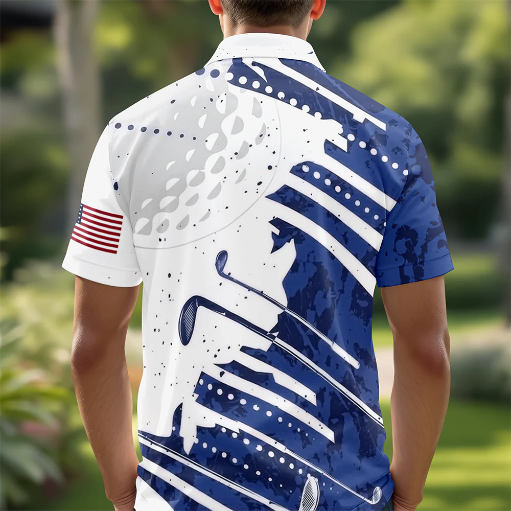 Custom Name Golf Pattern Polo Shirt Gift for Golf Lovers HA75 921130 - Image 6