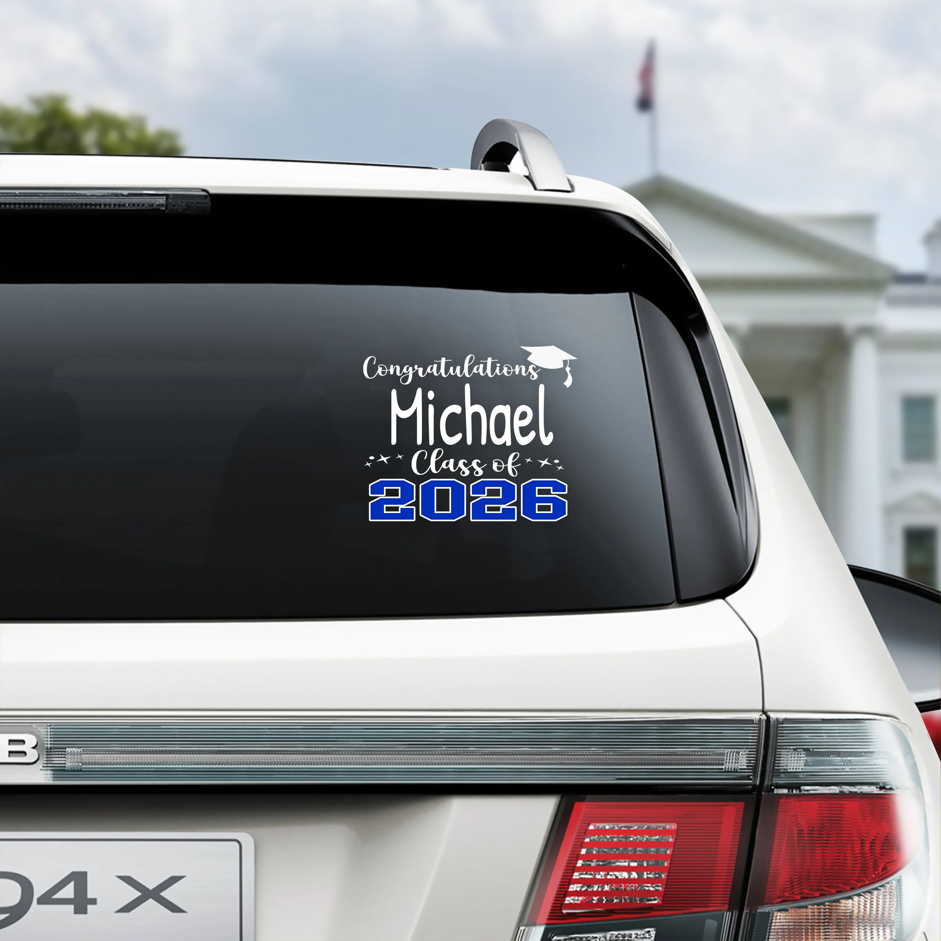 Custom Name Graduation Celebration - Class Of 2026 Car Window Decal Sticker TH10 898493 - Image 2