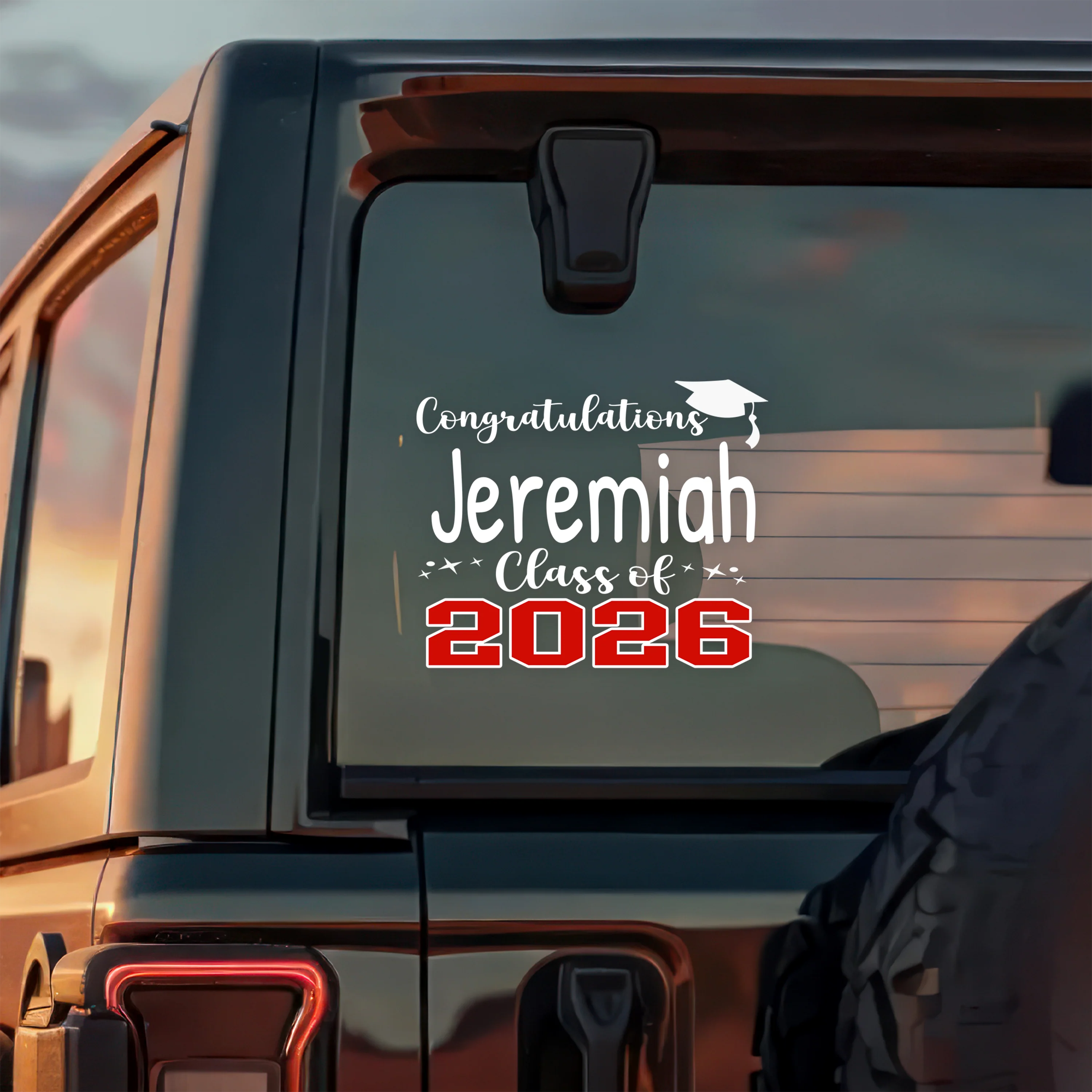 Custom Name Graduation Celebration - Class Of 2026 Car Window Decal Sticker TH10 898493 - Image 4