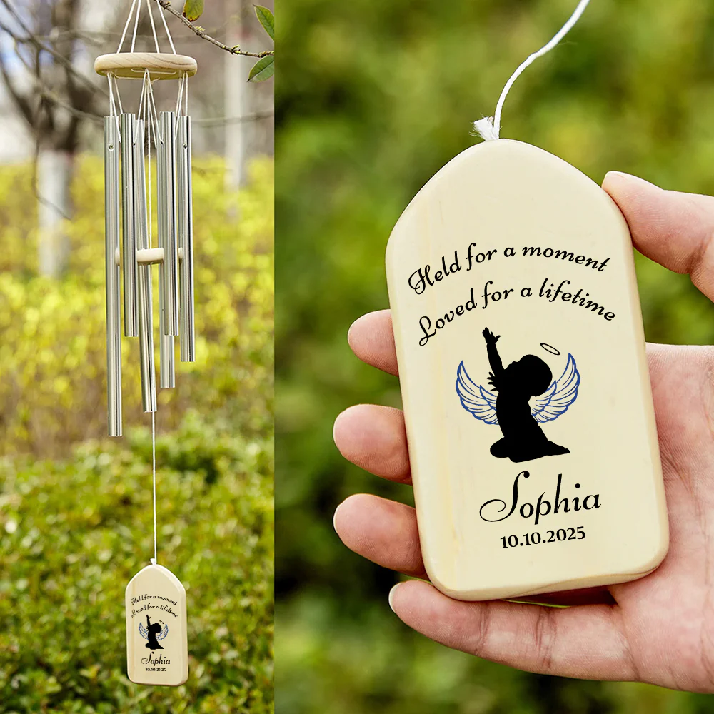 Custom Name Held For A Moment Loved For A Lifetime Memorial Wind Chimes Sympathy Gifts TH10 898469 - Image 5