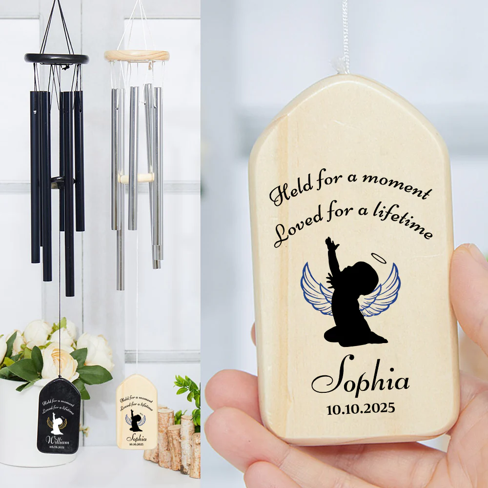 Custom Name Held For A Moment Loved For A Lifetime Memorial Wind Chimes Sympathy Gifts TH10 898469 - Image 6