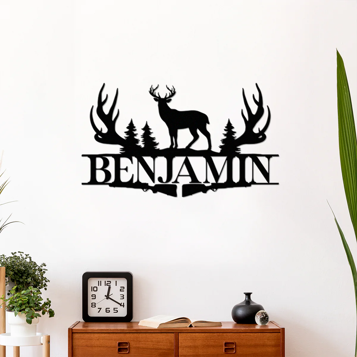 Custom Name Hunting Monogram Metal Sign CH07 910312 - Image 3
