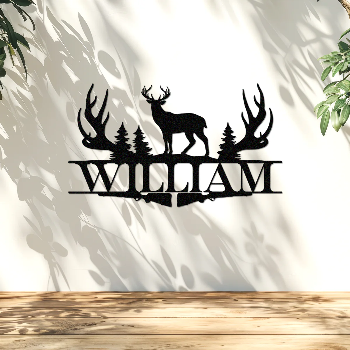 Custom Name Hunting Monogram Metal Sign CH07 910312 - Image 4