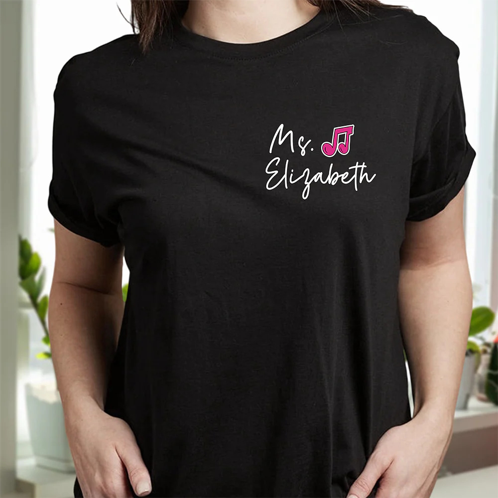 Custom Name Teacher Icon Dark Shirt - Personalized Back to School Gift LM32 899645 - Image 3