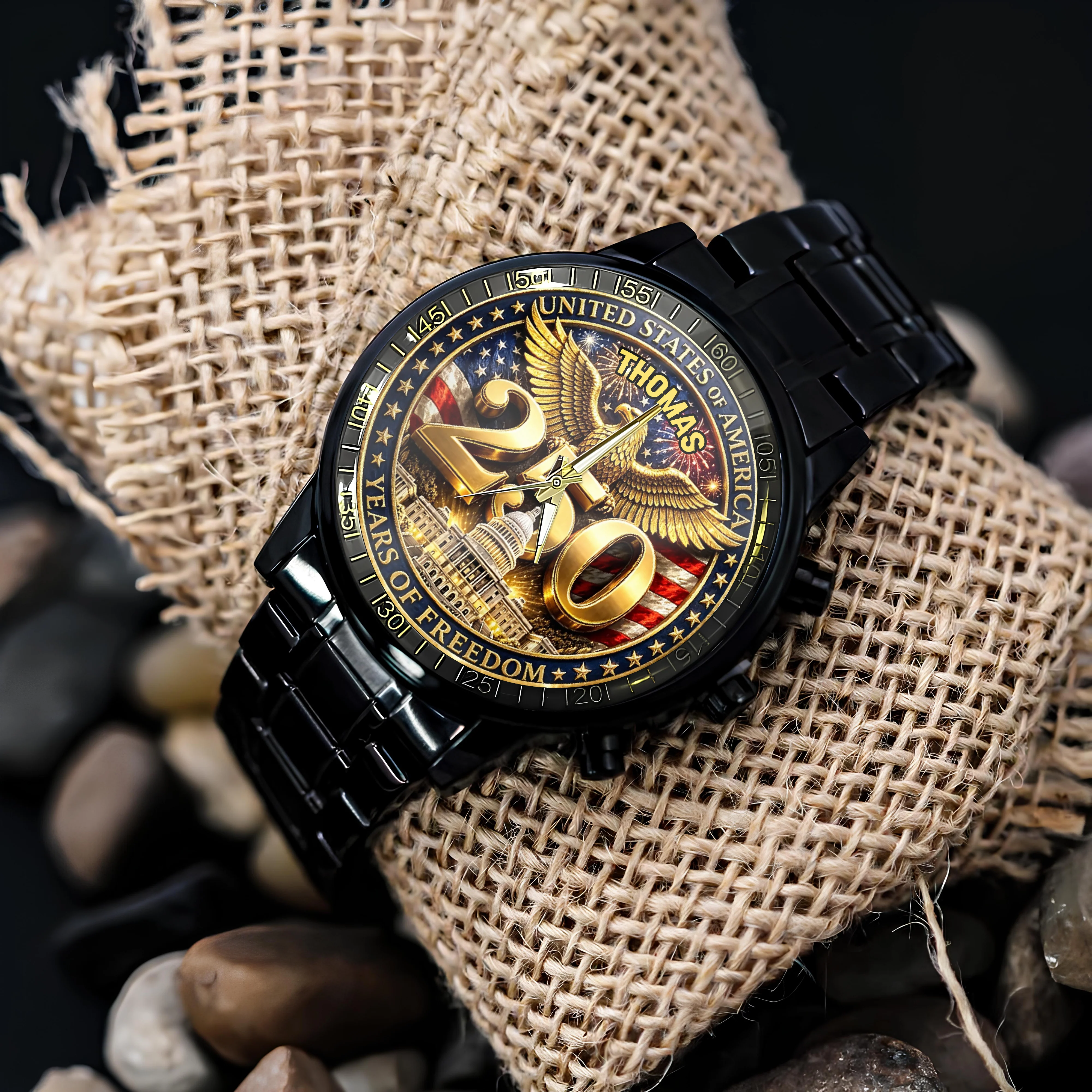 Custom Name United States Of America 1776-2026 Patriotic Eagle Wrist Watch CH07 911168 - Image 5