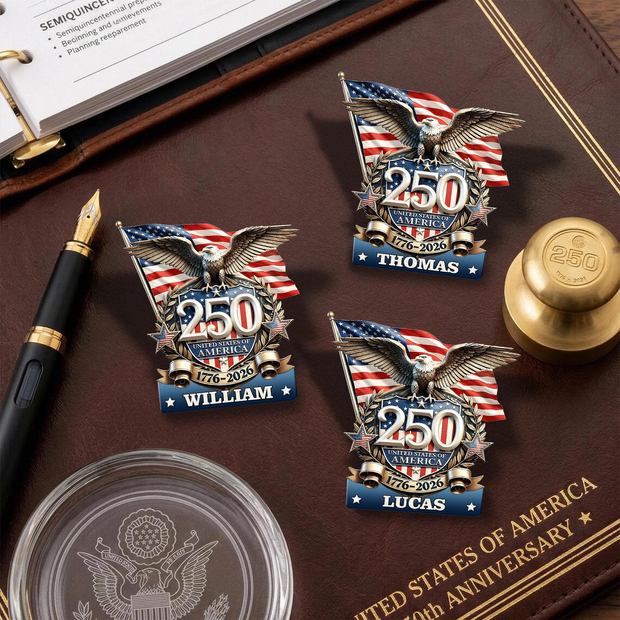 Custom Name United States Of America 250th Anniversary 1776-2026 Eagle Stainless Steel Metal Pin LM32 899535 - Image 5