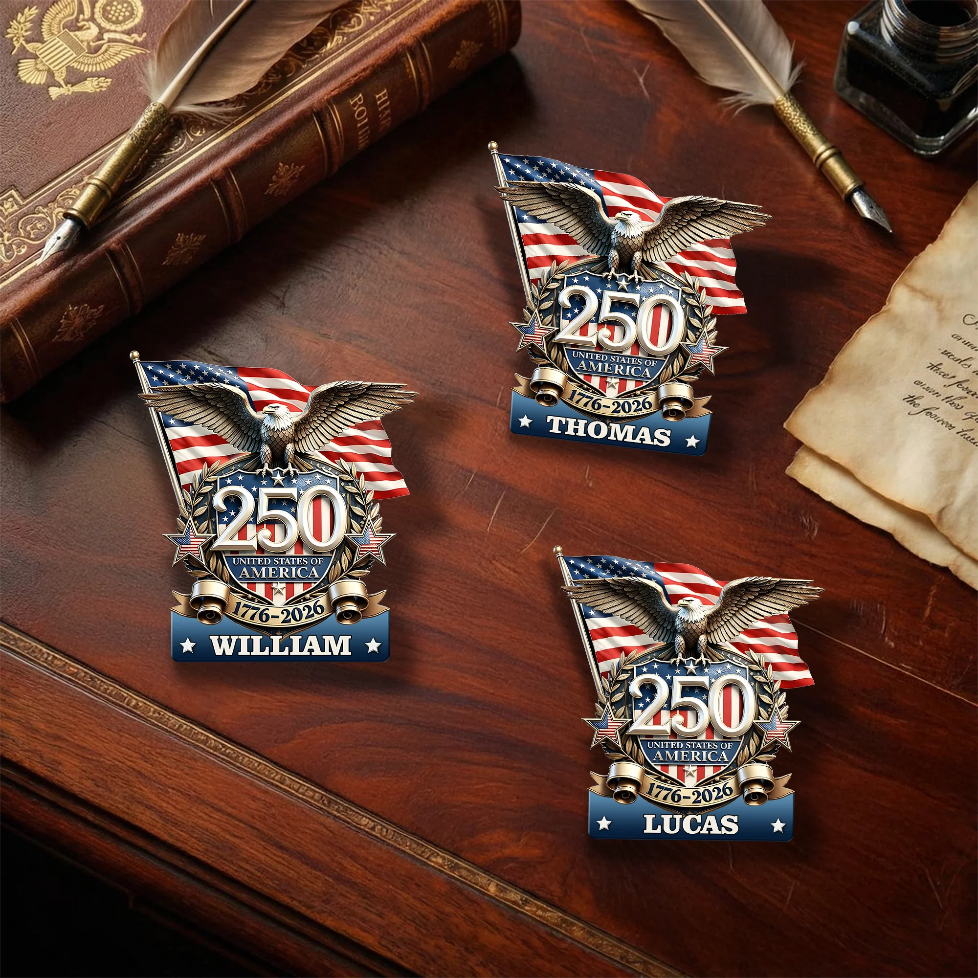 Custom Name United States Of America 250th Anniversary 1776-2026 Eagle Stainless Steel Metal Pin LM32 899535 - Image 6