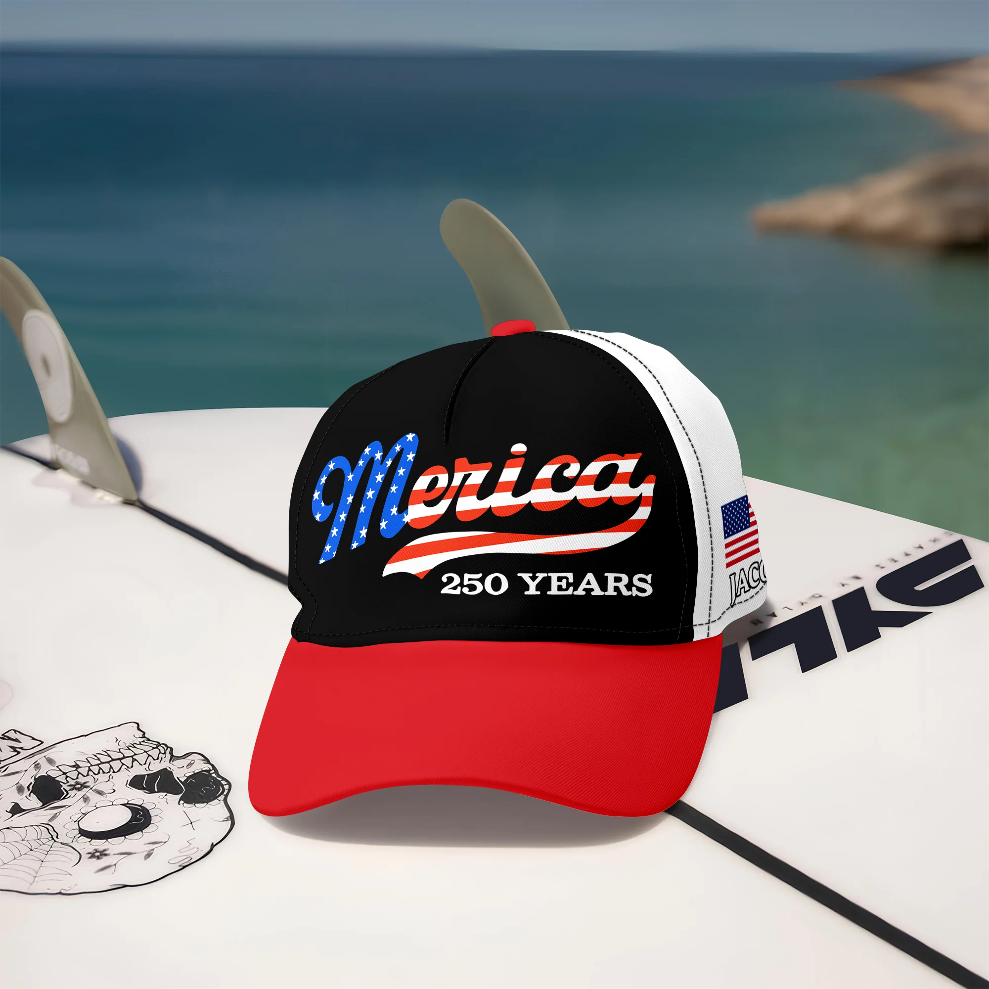 Custom Name USA Patriotic Merica 250 Years Classic Cap HO82 902856 - Image 4