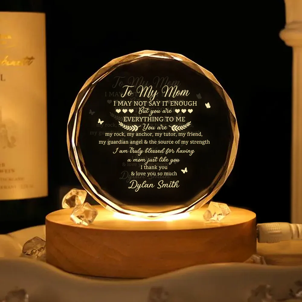 Custom Name You Are Everything To Me Engraved Crystal, Gifts for Mom from Daughter or Son HO82 901406 - Image 3