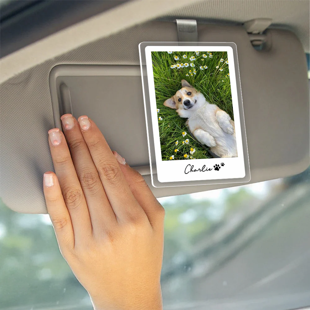 Custom Pet Photo Car Visor Clip - Personalized Gift for Pet Lovers, Dog & Cat Owners LM32 899595 - Image 4