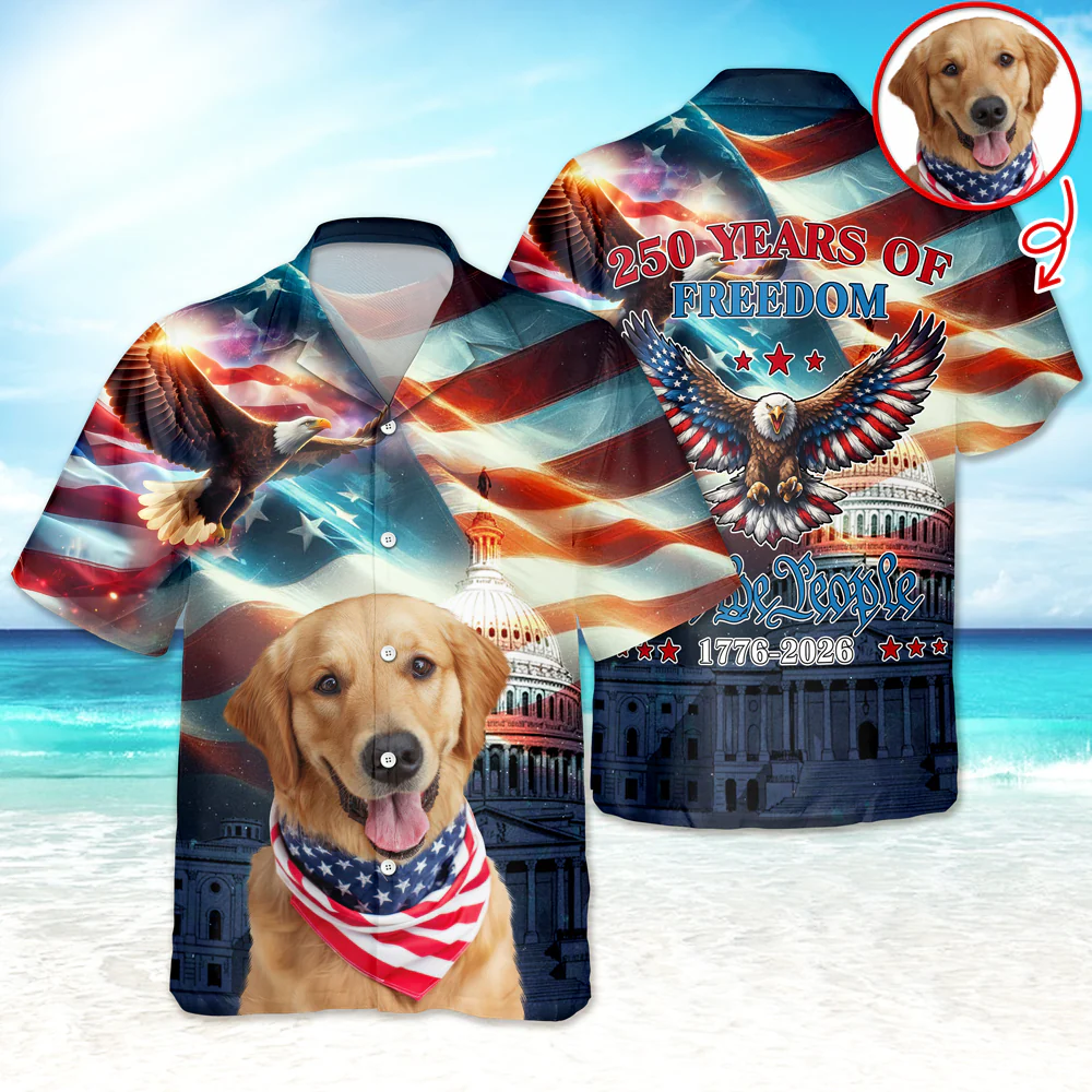 Custom Photo 250 Years of America Freedom 1776 - 2026 Hawaii Shirt LM32 899067 - Image 2