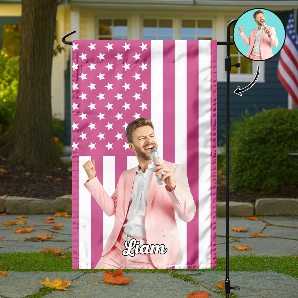 Custom Photo American Flag Garden Flag CH07 910380 - Image 4