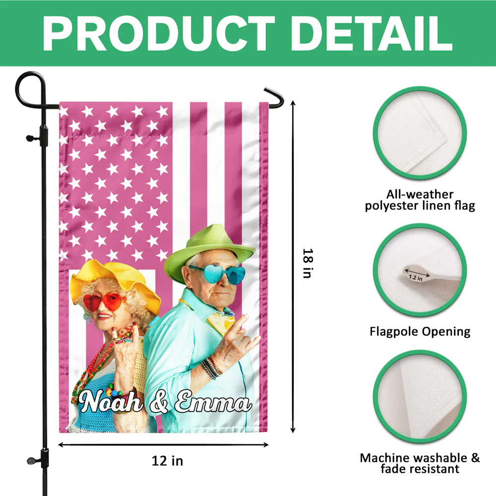 Custom Photo American Flag Garden Flag CH07 910380 - Image 7