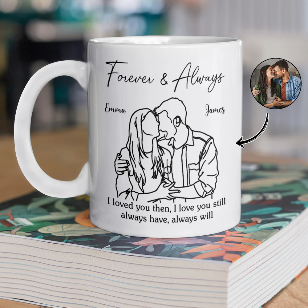 Custom Photo Anniversary Wedding Gifts For Husband And Wife, Him And Her White Mug CH07 899842 - Image 5