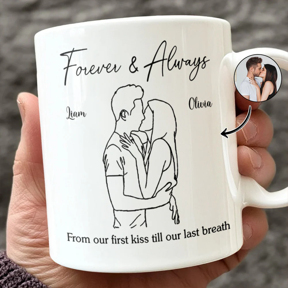 Custom Photo Anniversary Wedding Gifts For Husband And Wife, Him And Her White Mug CH07 899842 - Image 6