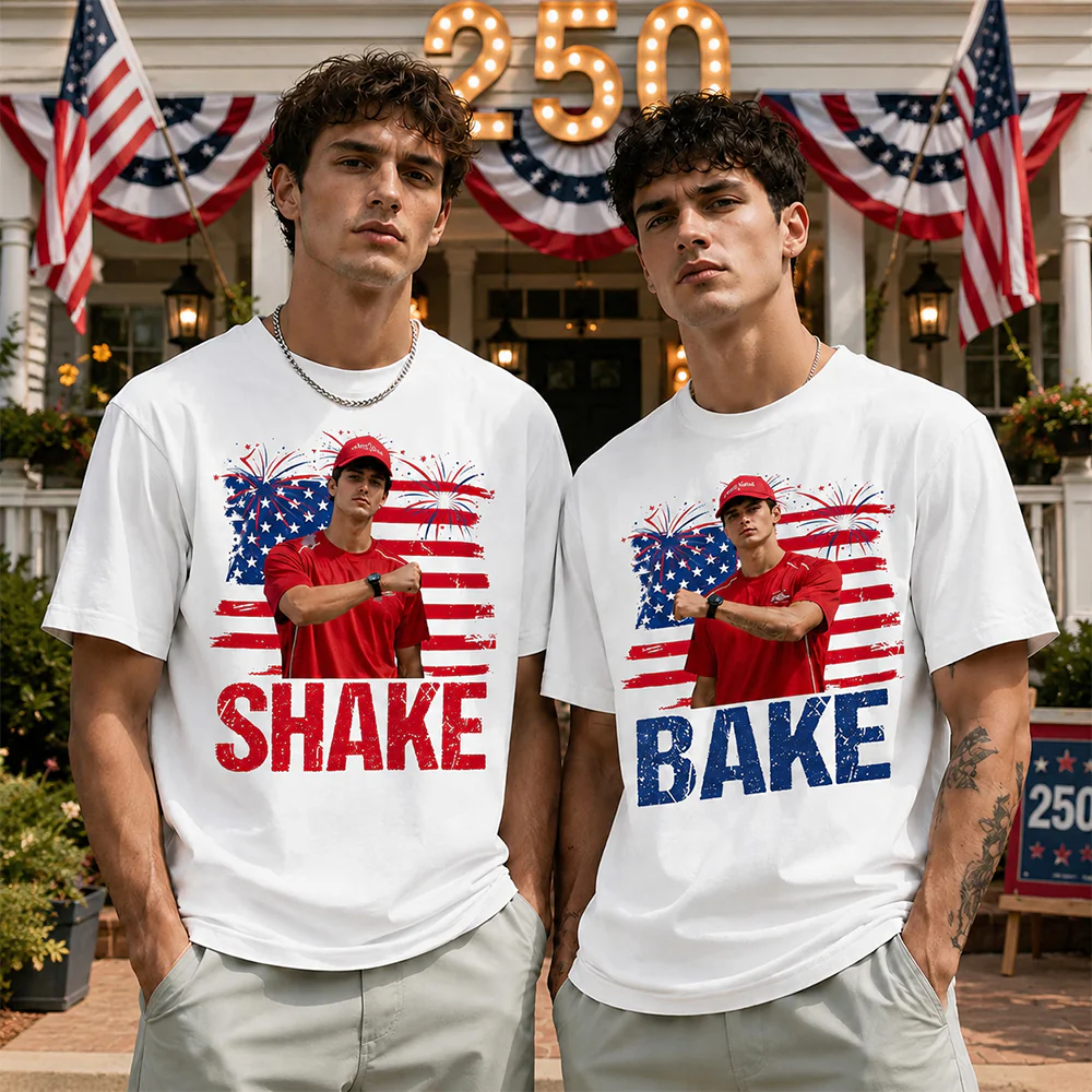 Custom Photo Bake or Shake America Flag Patriotic Comfort Shirt TH10 170249 - Image 3