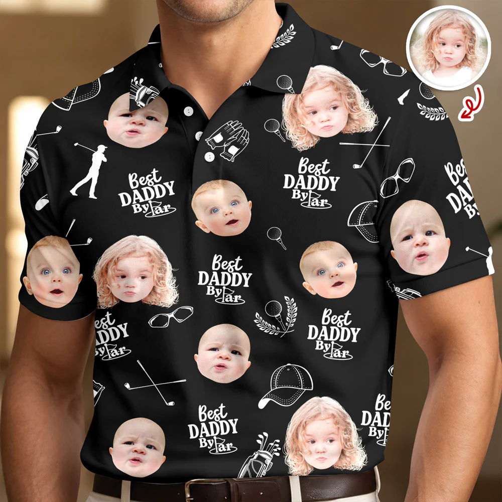 Custom Photo Best Dad By Par Golf Pattern Gift For Father, Mother CH07 911464 - Image 2