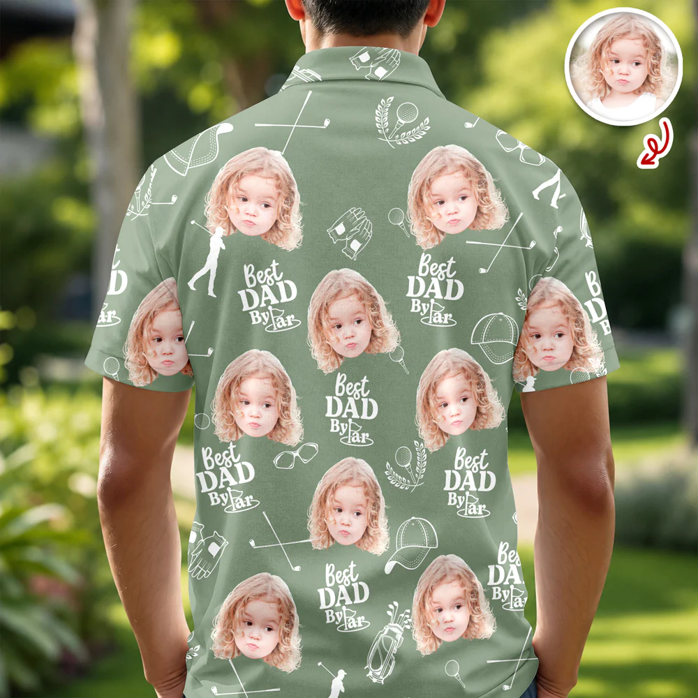 Custom Photo Best Dad By Par Golf Pattern Gift For Father, Mother CH07 911464 - Image 4