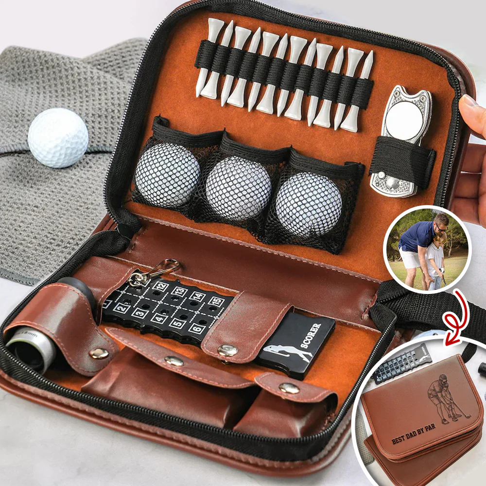 Custom Photo Best Dad By Par Sketch Line Art Golf Set - Personalized Gift For Dad TH10 169821 - Image 4