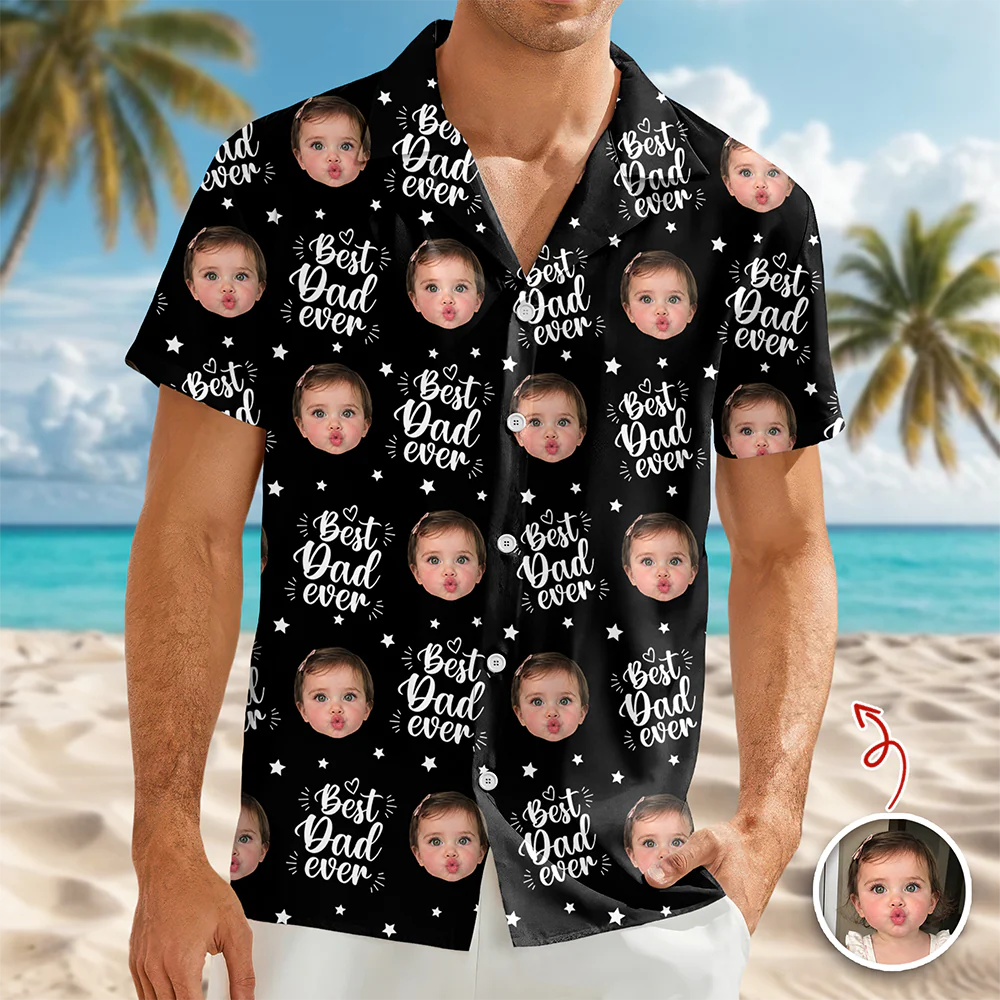 Custom Photo Best Dad Ever Hawaii Shirt - Personalized Father’s Day Gift HA75 921318 - Image 8