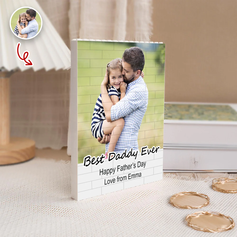 Custom Photo Best Daddy Ever Building Brick Blocks, Father's Day Gift TH10 898847 - Image 6