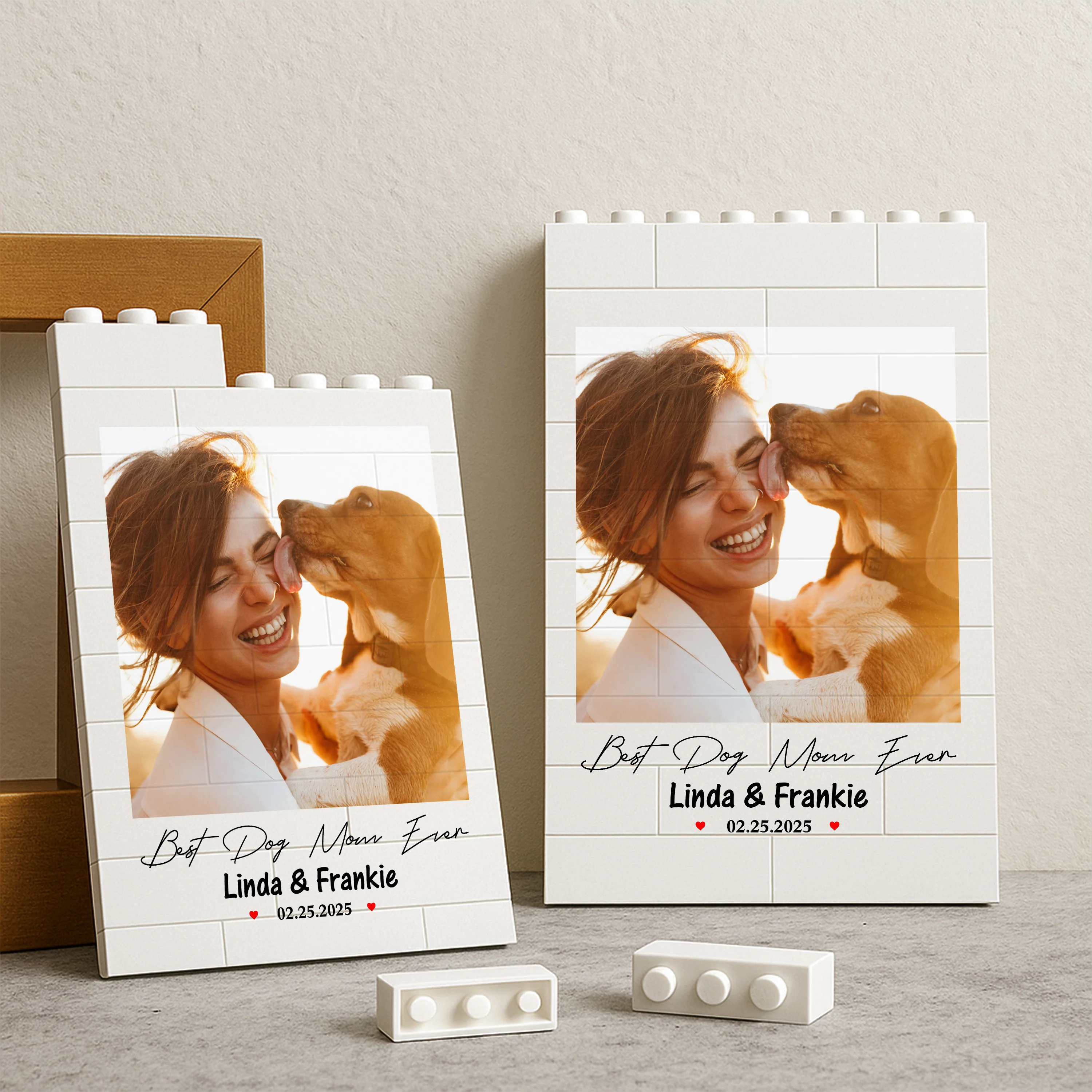 Custom Photo Best Dog Dad, Dog Mom Ever Building Block TH10 898851 - Image 4