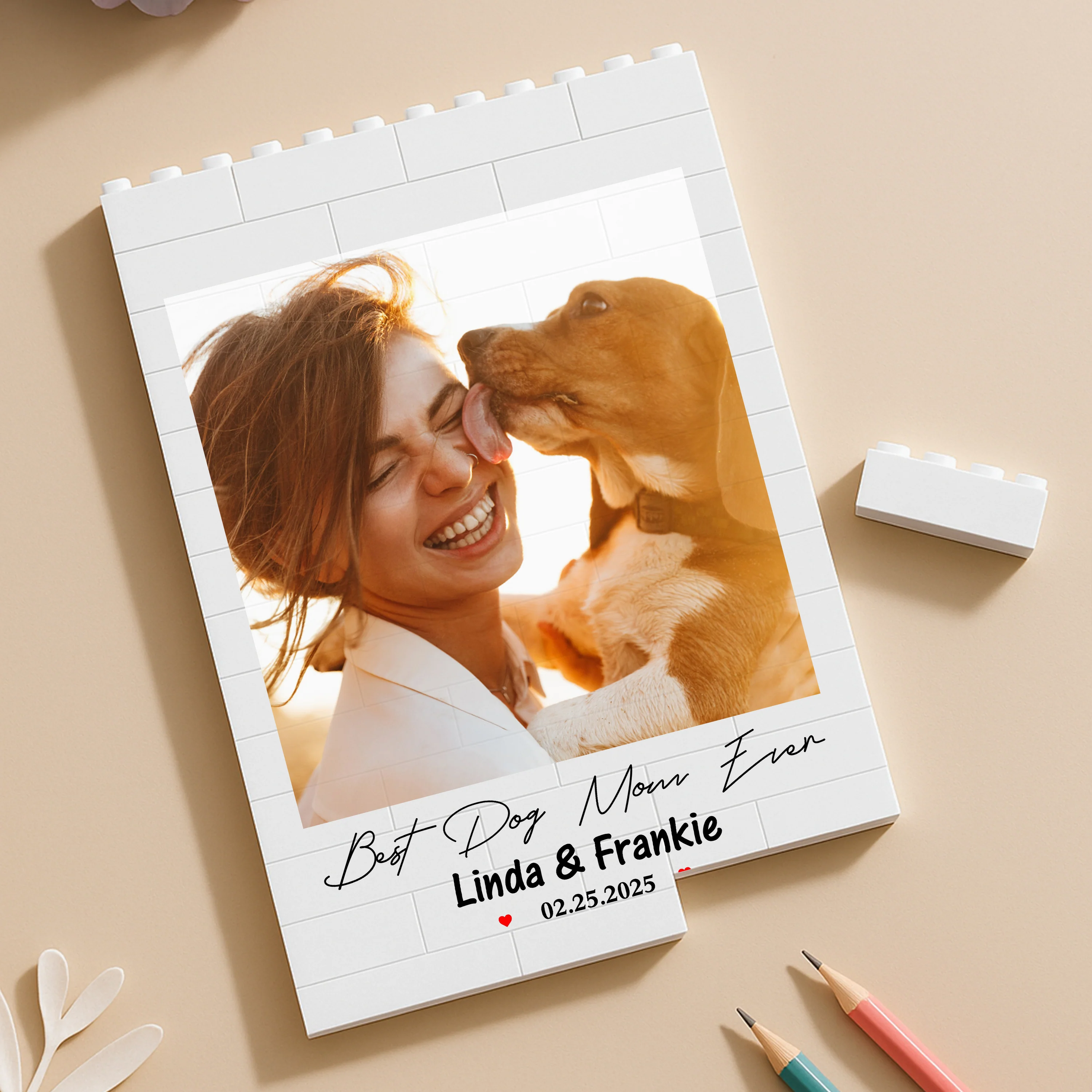 Custom Photo Best Dog Dad, Dog Mom Ever Building Block TH10 898851 - Image 5
