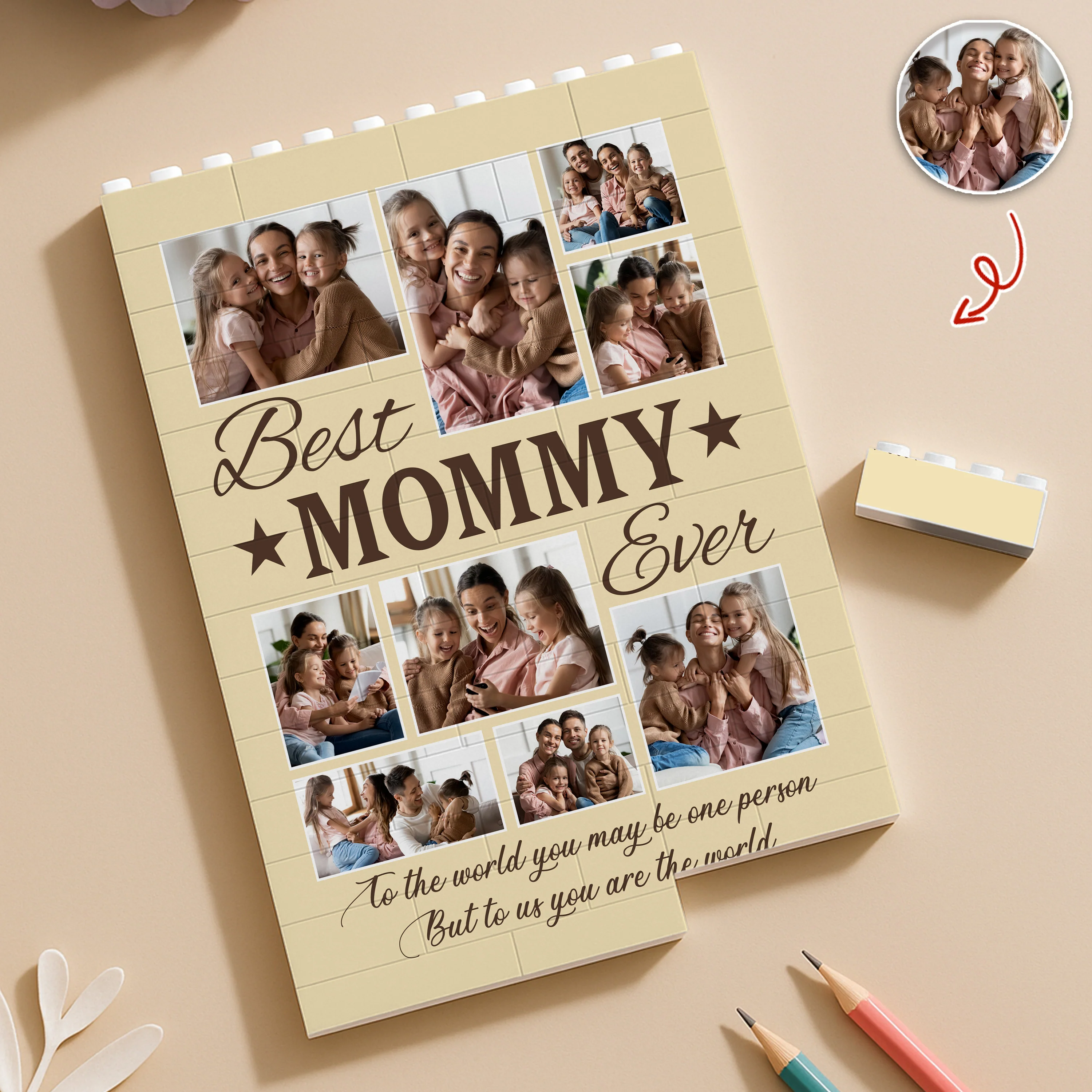 Custom Photo Best Mom Ever Building Brick Blocks Mother's Day Gift HA75 920650 - Image 5