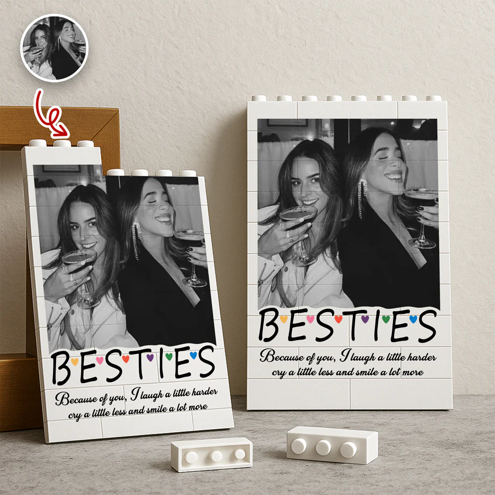 Custom Photo Bestie Building Brick Blocks - Personalized Gift for Best Friends CH07 910344 - Image 2