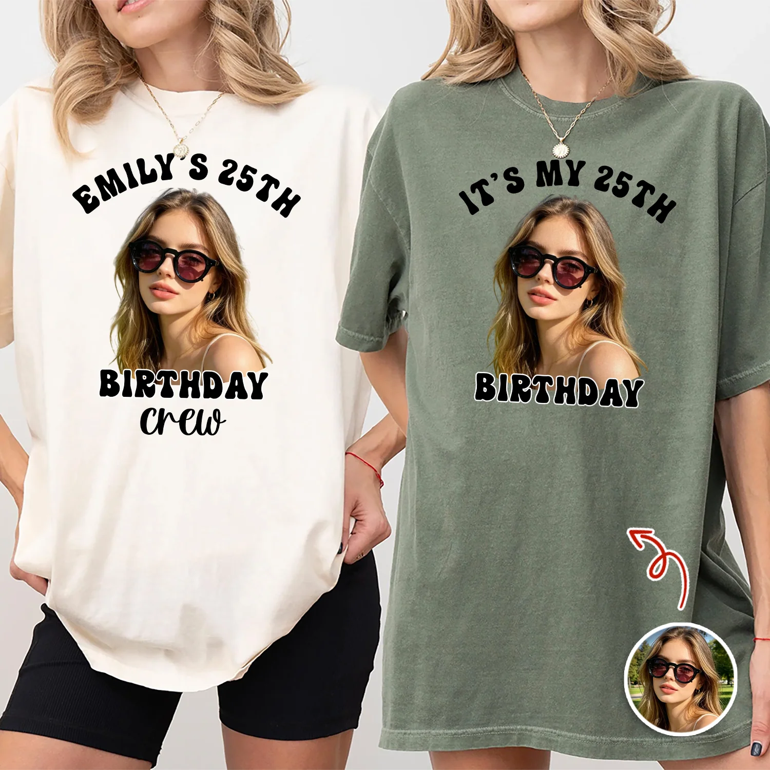 Custom Photo Birthday Crew Comfort Shirt - Personalized Birthday Party Shirt TH10 170407 - Image 3