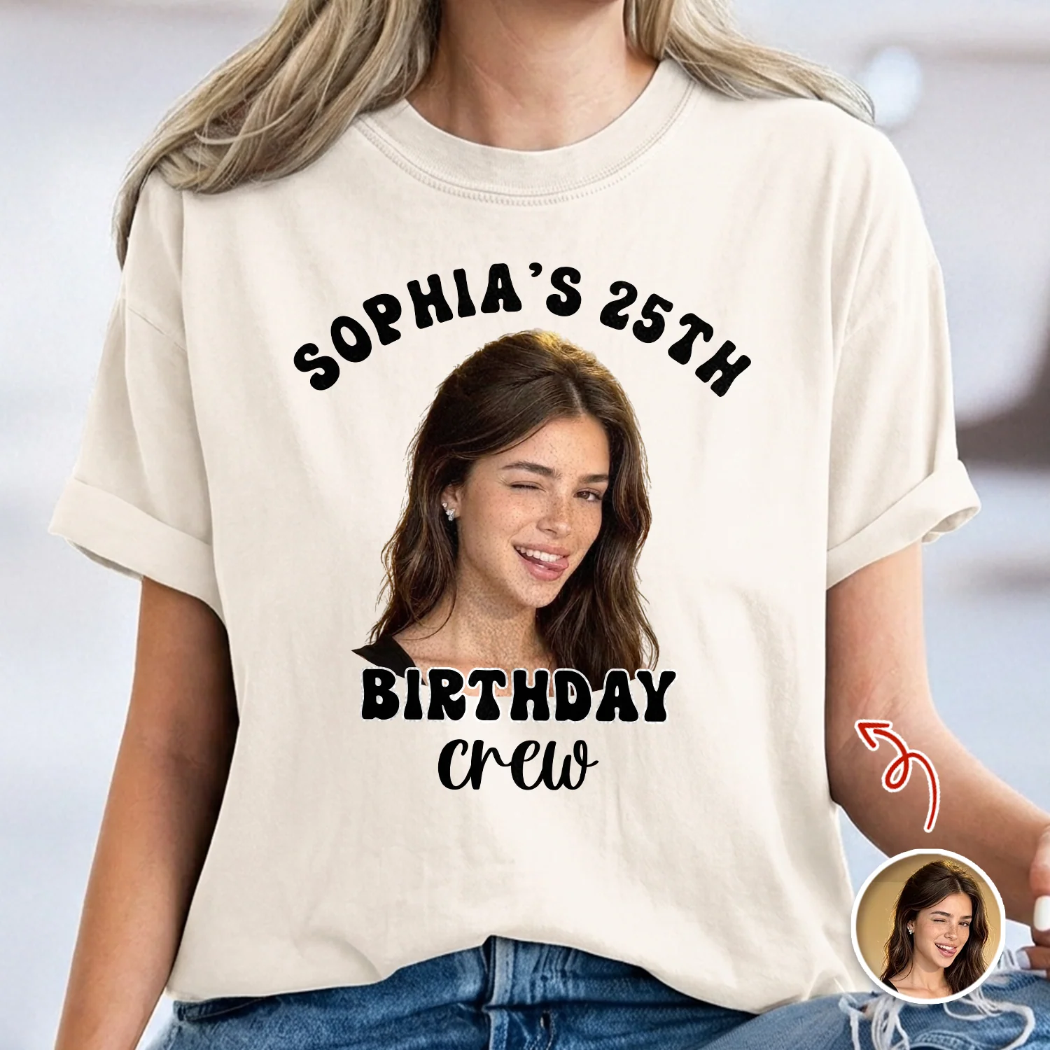 Custom Photo Birthday Crew Comfort Shirt - Personalized Birthday Party Shirt TH10 170407 - Image 6