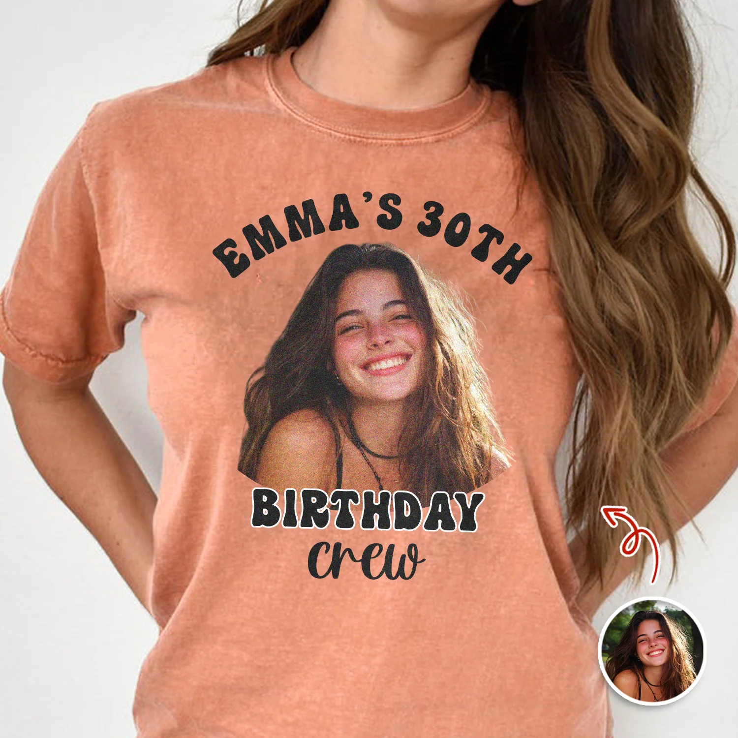 Custom Photo Birthday Crew Comfort Shirt - Personalized Birthday Party Shirt TH10 170407 - Image 7