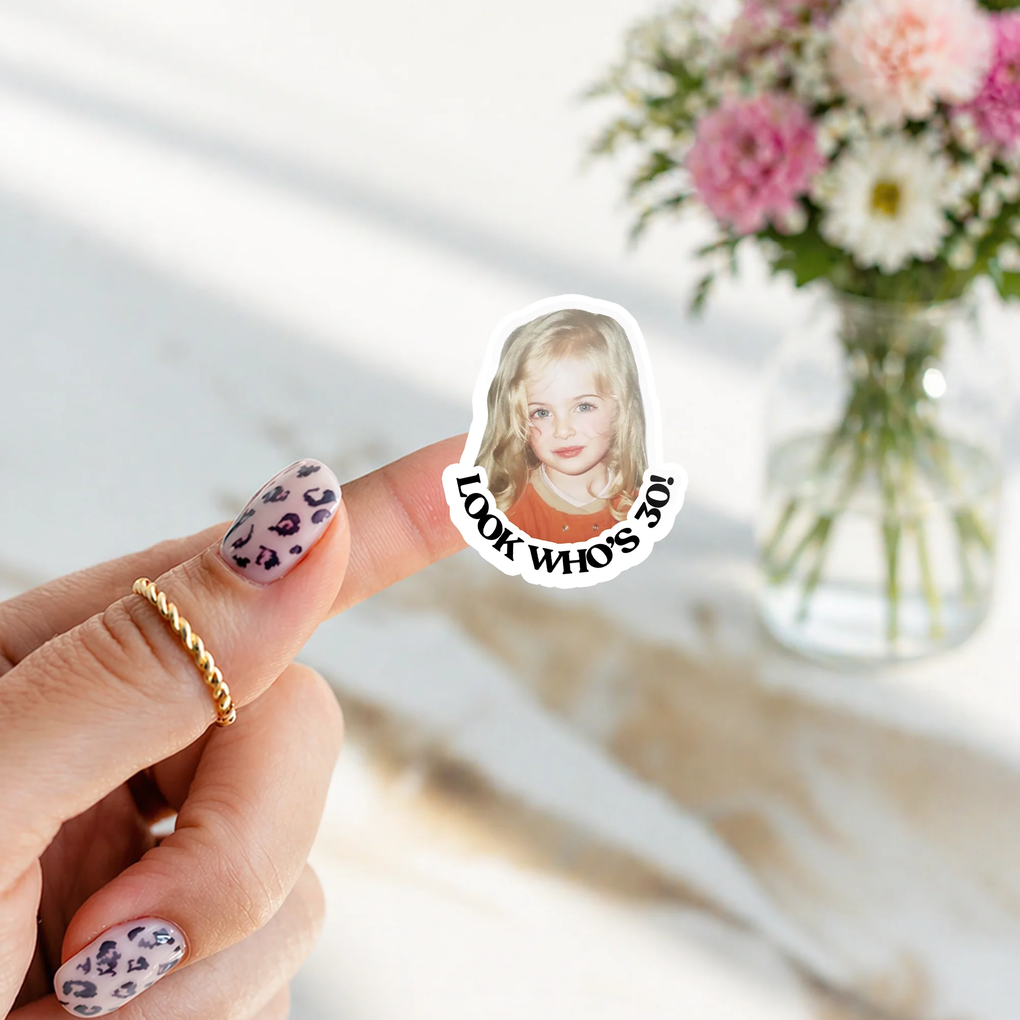 Custom Photo Birthday Roll Sticker - Personalized Party Decorations HA75 921832 - Image 2