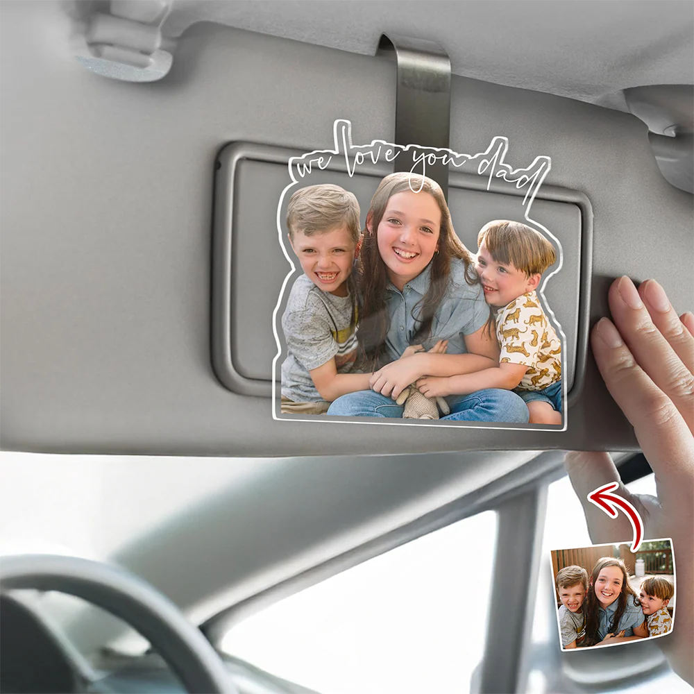 Custom Photo Car Visor Clip - Personalized Gift For Family LM32 899829 - Image 2