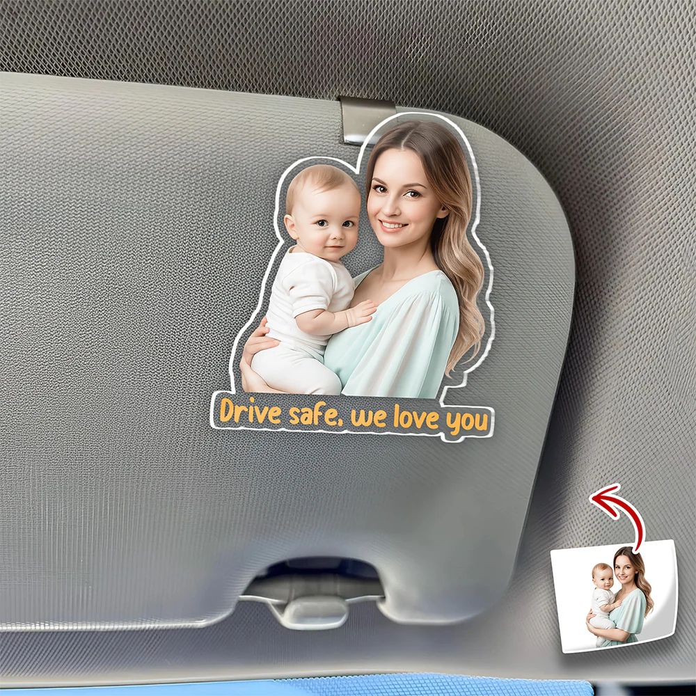 Custom Photo Car Visor Clip - Personalized Gift For Family LM32 899829 - Image 4