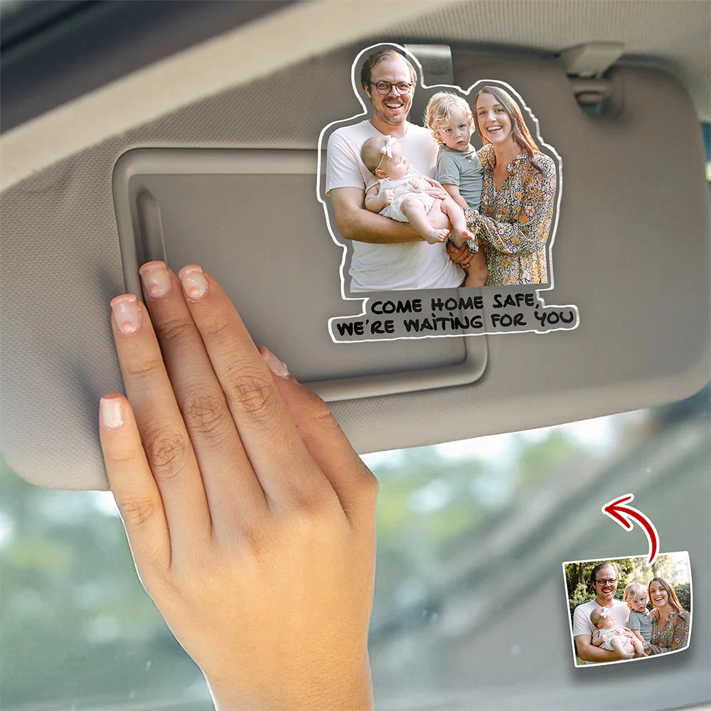 Custom Photo Car Visor Clip - Personalized Gift For Family LM32 899829 - Image 5