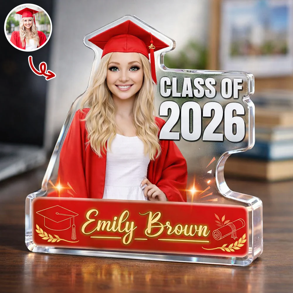 Custom Photo Class of 2026 Acrylic Block Plaque, Personalized Graduation Keepsake Gift TH10 169145 - Image 3