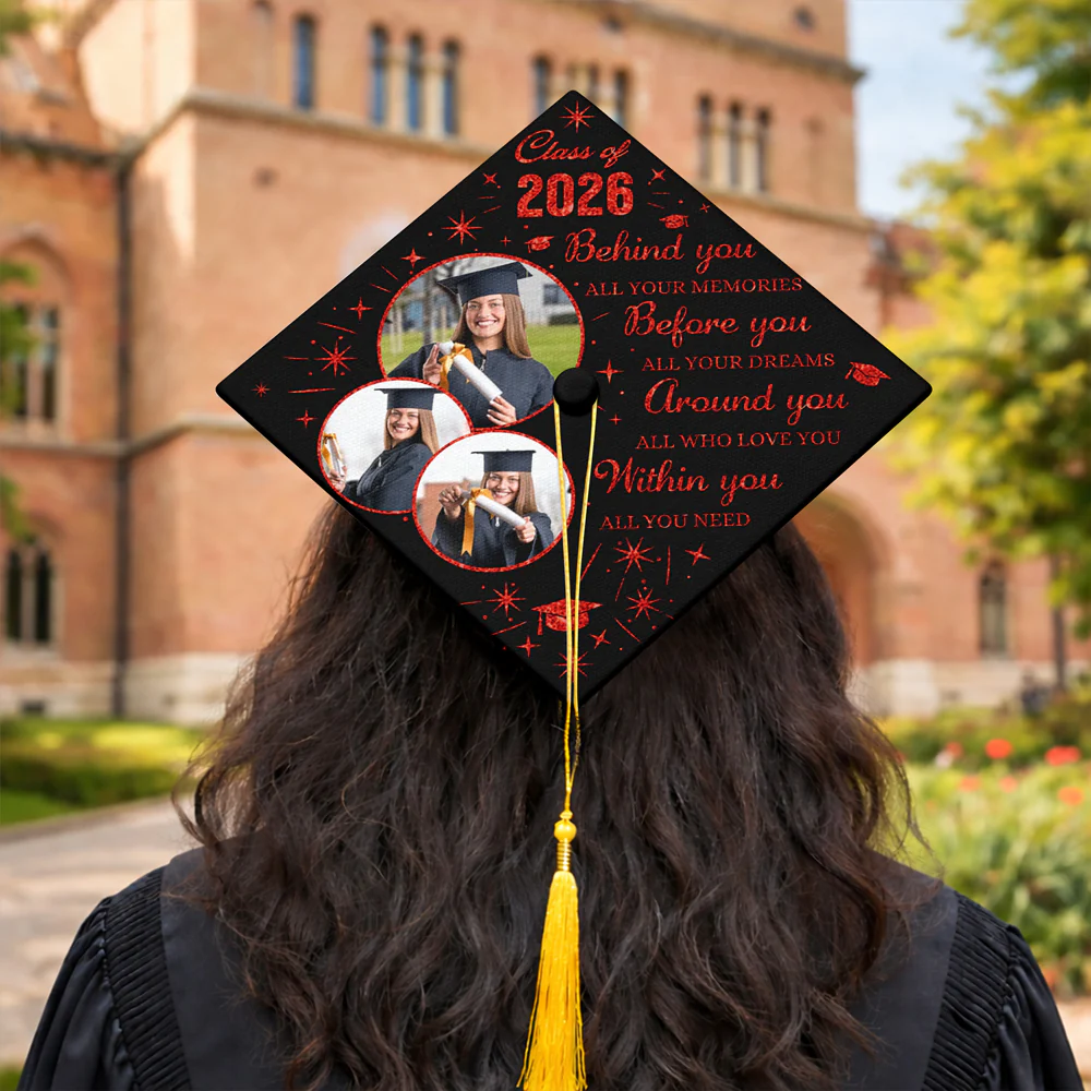Custom Photo Class Of 2026 Glitter Graduation Topper TH10 169141 - Image 5