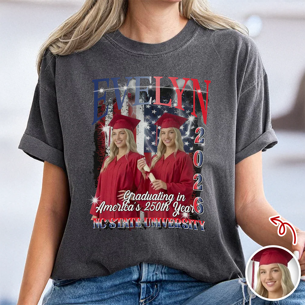 Custom Photo Class of 2026 Graduating in America’s 250th Year Graduation Comfort Shirt TH10 169289 - Image 5