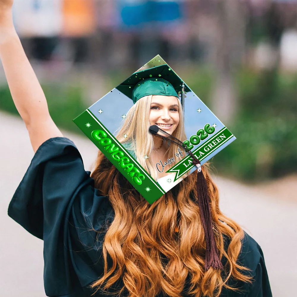 Custom Photo Class of 2026 Graduation Cap Topper, Personalized Congrats Grad Gift LM32 899369 - Image 6