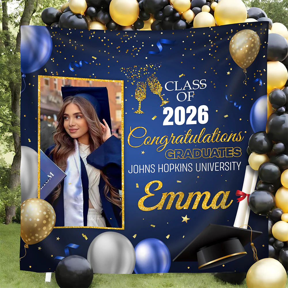 Custom Photo Class Of 2026 Graduation Celebration Backdrop LM32 897679 - Image 2