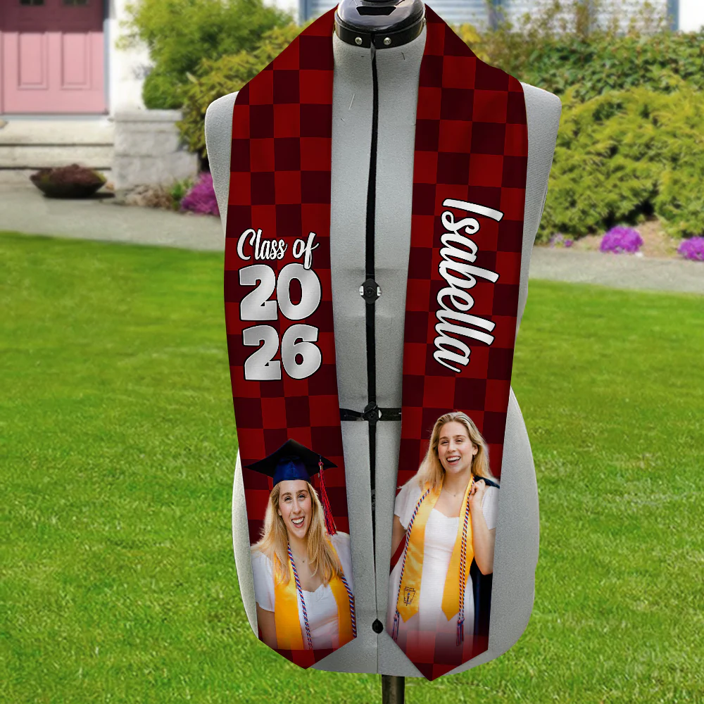Custom Photo Class Of 2026 Graduation Celebration Stoles TH10 898533 - Image 3
