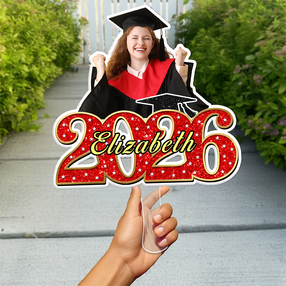 Custom Photo Class of 2026 Graduation Face Fan Party Decoration CH07 910988 - Image 2