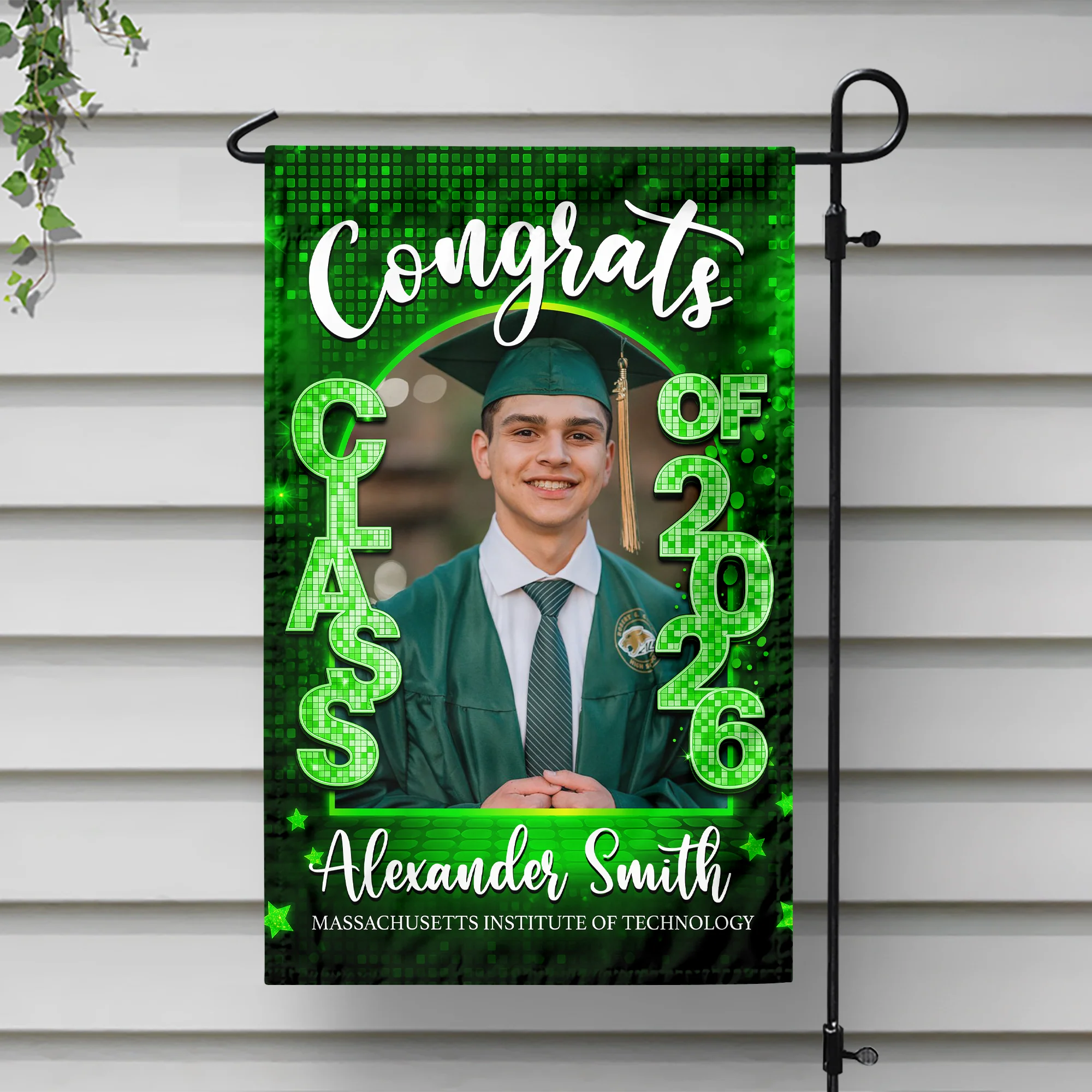 Custom Photo Class of 2026 Graduation Garden Flag, Personalized Congrats Grad Outdoor Decor HO82 901884 - Image 2