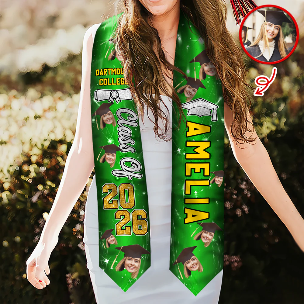Custom Photo Class of 2026 Graduation Stoles TH10 898557 - Image 3
