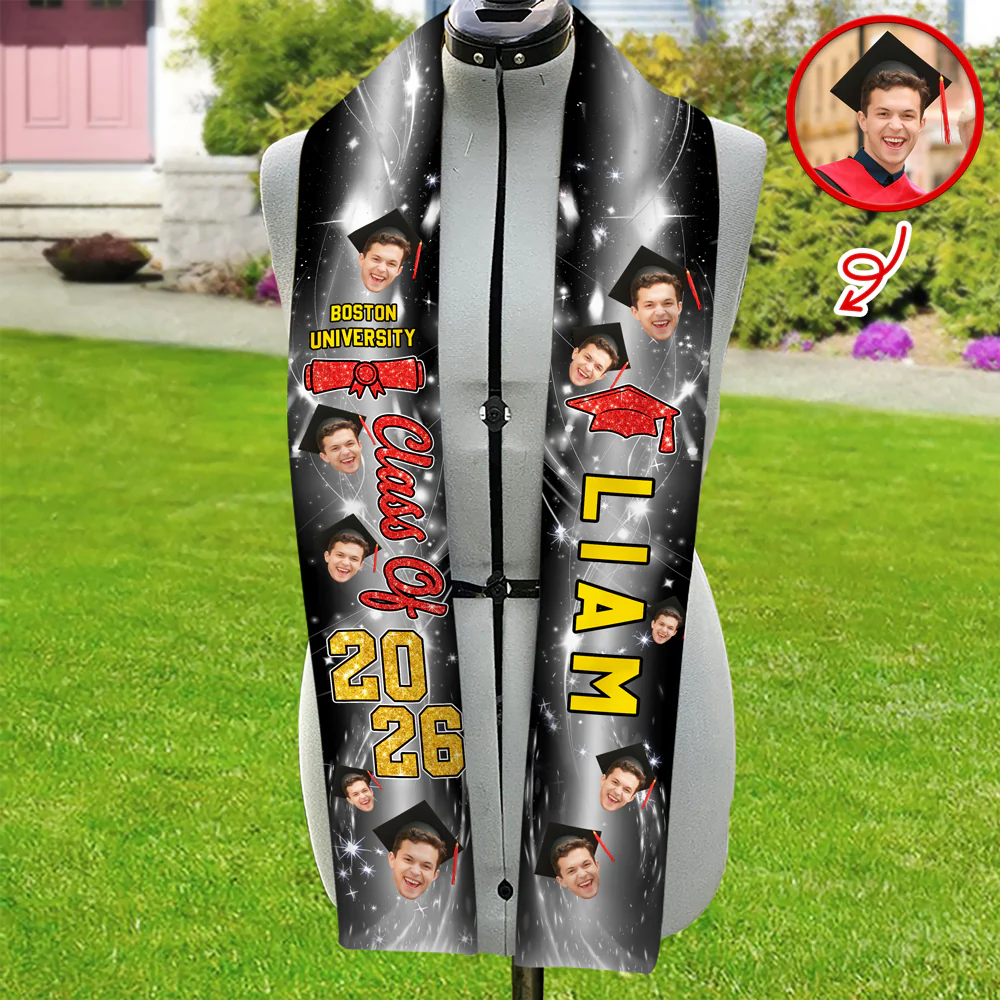 Custom Photo Class of 2026 Graduation Stoles TH10 898557 - Image 4
